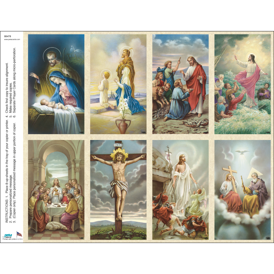 Life Of Christ Classic Up Prayer Cards Gannon S Prayer Card Co