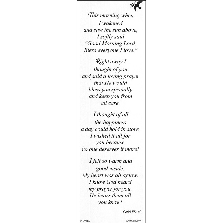 Thinking of You Bookmark | Gannon's Prayer Card Co.